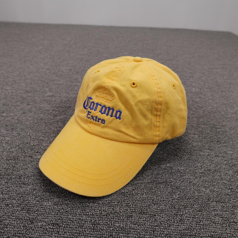 Corona Extra Toppers Hat Cap Strap Back Mens One Size Yellow Twill Baseball Beer